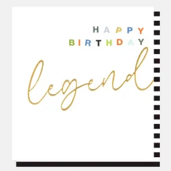 Gold Calligraphy Legend Birthday Card>Caroline Gardner New