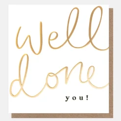 Gold Calligraphy Well Done You Card>Caroline Gardner Cheap