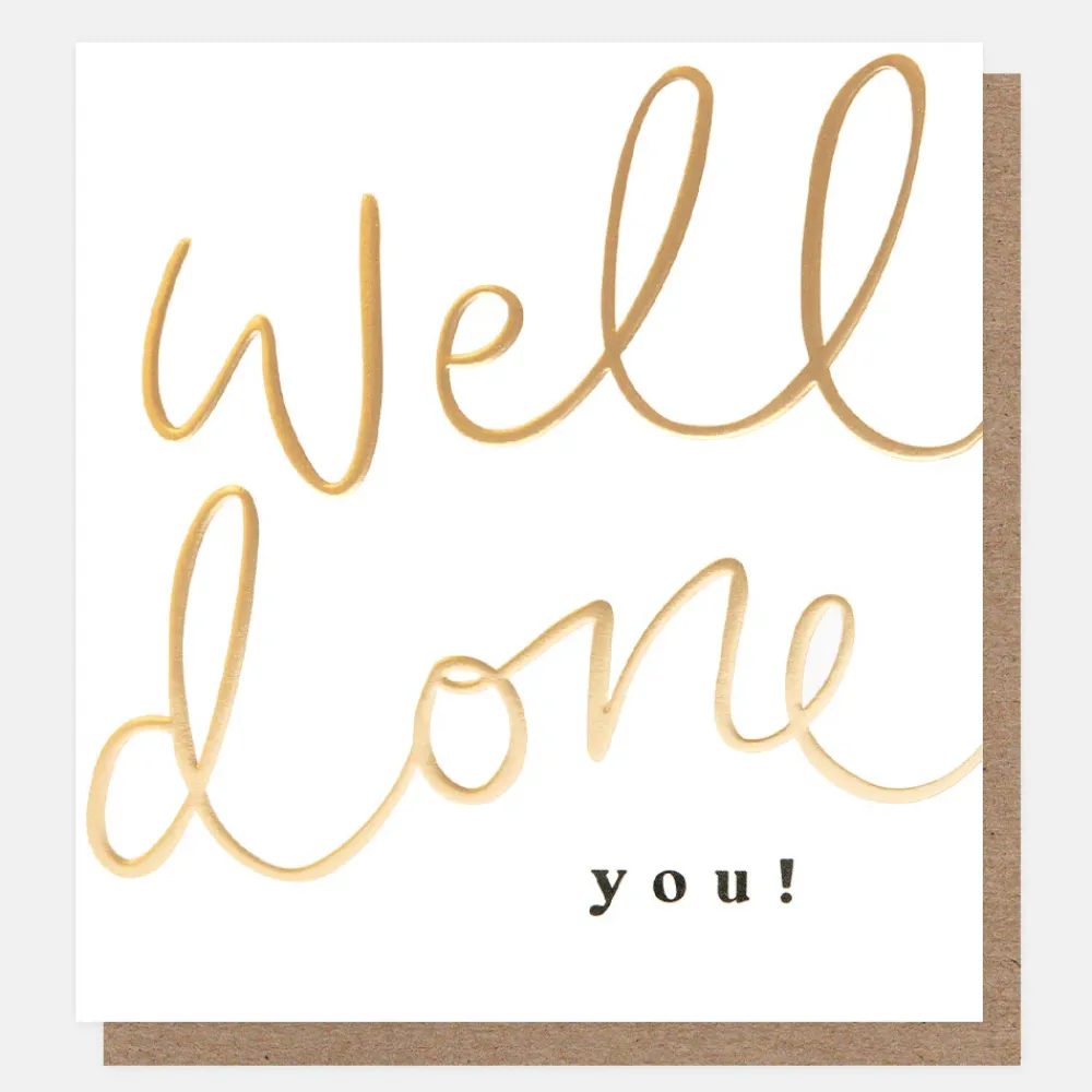 Gold Calligraphy Well Done You Card>Caroline Gardner Cheap
