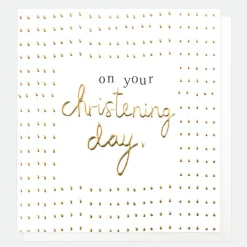 Gold Christening Card>Caroline Gardner Clearance