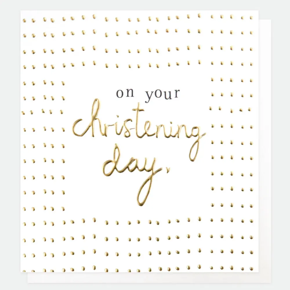 Gold Christening Card>Caroline Gardner Clearance