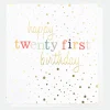 Gold Confetti 21st Birthday Card>Caroline Gardner Fashion