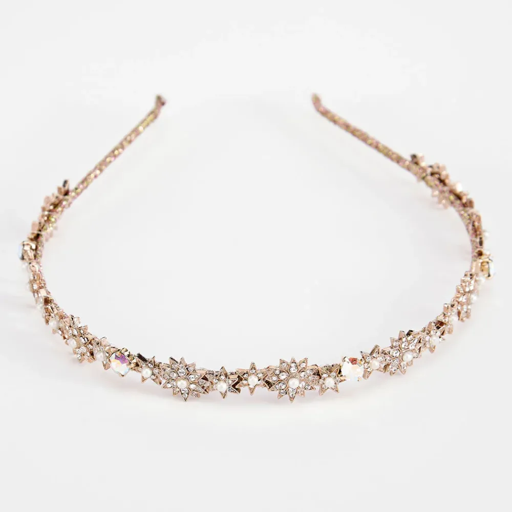 Gold Crystal/Pearl Star Headband>Caroline Gardner Best Sale