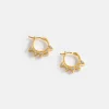 Gold CZ Bunting Huggie Earrings>Caroline Gardner Shop