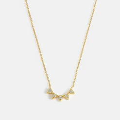Gold CZ Bunting Necklace><noscript><img width=