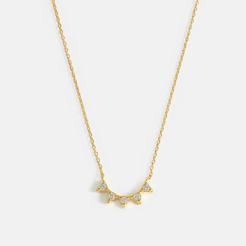 Gold CZ Bunting Necklace>Caroline Gardner Best