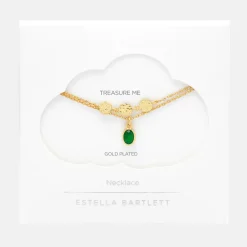 Gold Discs & Gemstone Duo Necklace><noscript><img width=