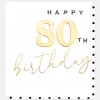 Gold Happy 80th Birthday Card>Caroline Gardner Discount