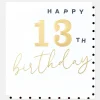 Gold Happy 13th Birthday Card>Caroline Gardner Store