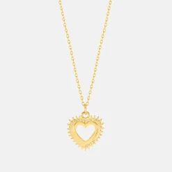 Gold Heartburst Pendant Necklace>Caroline Gardner Cheap