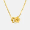 Gold Multi Flower Charm Necklace>Caroline Gardner Clearance
