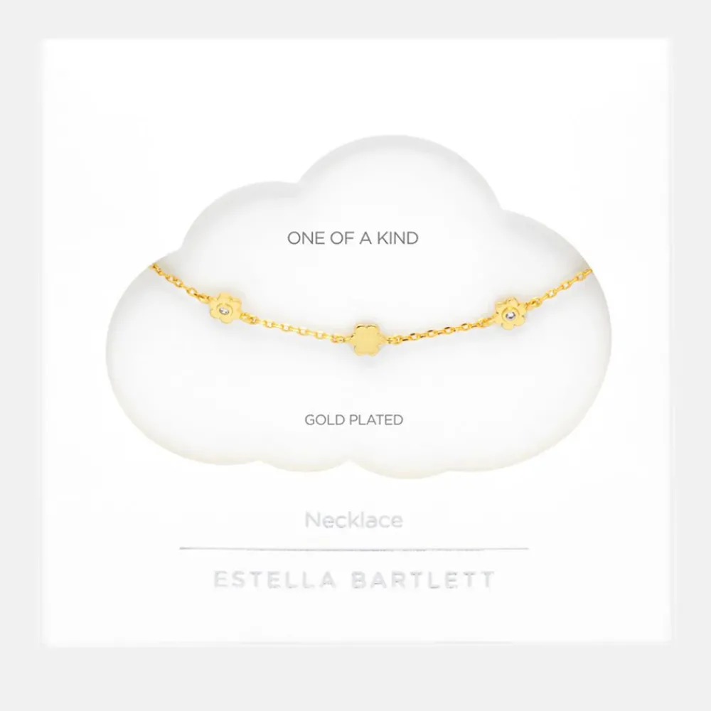 Gold Multi Flower CZ Necklace>Caroline Gardner Flash Sale