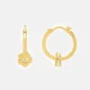 Gold Multi Flower Hoop Earrings>Caroline Gardner Hot