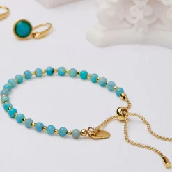Gold Plated Amazonite Amelia Bracelet>Caroline Gardner Cheap