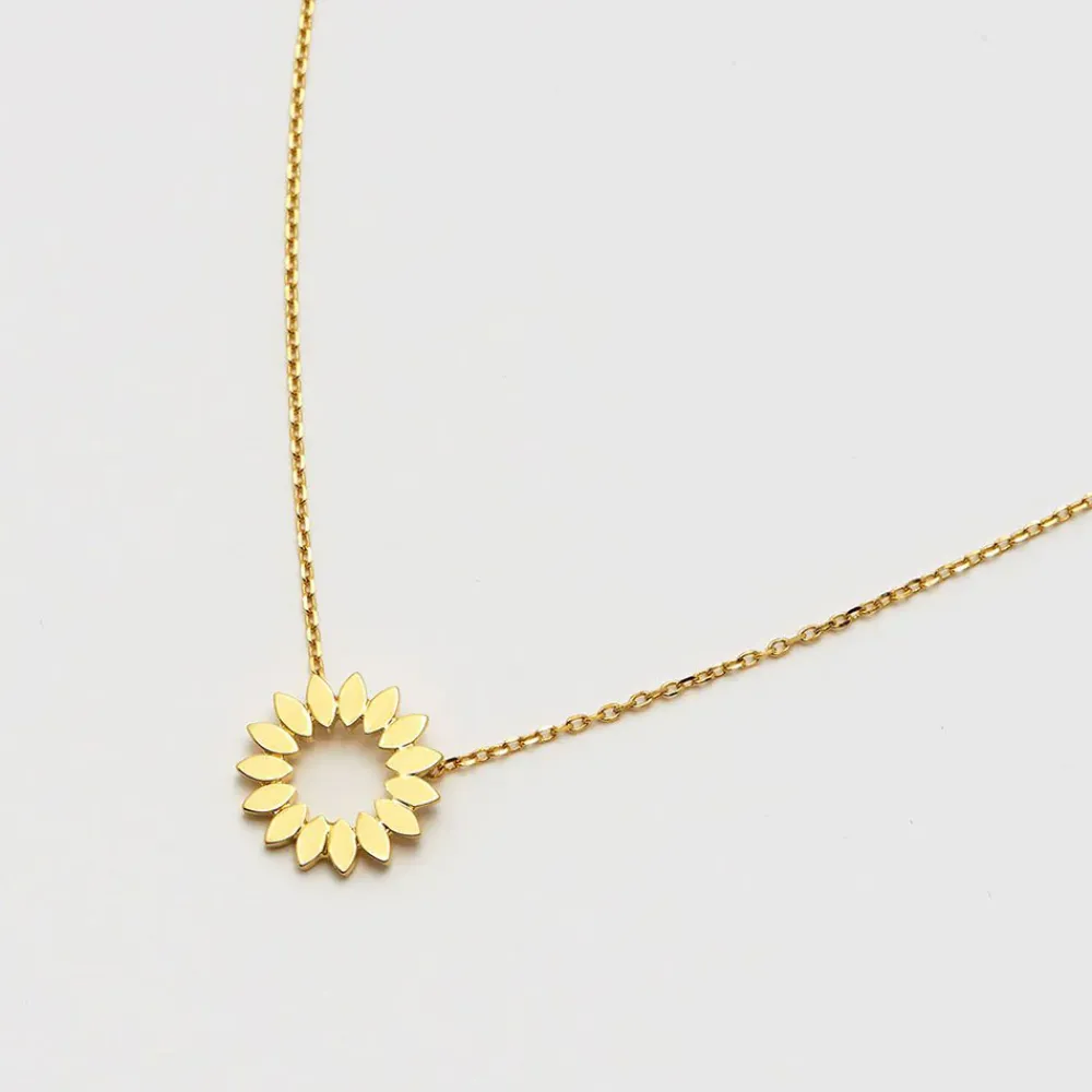 Gold Plated Floral Necklace>Caroline Gardner Best Sale