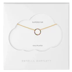 Gold Plated Rainbow Circle Necklace><noscript><img width=