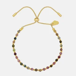 Gold Plated Tourmaline Amelia Bracelet>Caroline Gardner Fashion