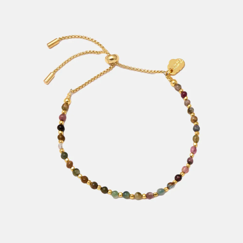 Gold Plated Tourmaline Amelia Bracelet>Caroline Gardner Fashion