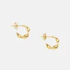 Gold Plated Twist Hoop Earrings>Caroline Gardner Cheap