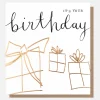 Gold Presents Birthday Card>Caroline Gardner Shop