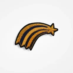 Gold Shooting Star Hand Embroidered Brooch>Caroline Gardner Cheap