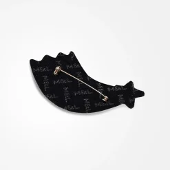Gold Shooting Star Hand Embroidered Brooch><noscript><img width=