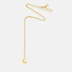 Gold Three Stone Moon Necklace>Caroline Gardner Cheap