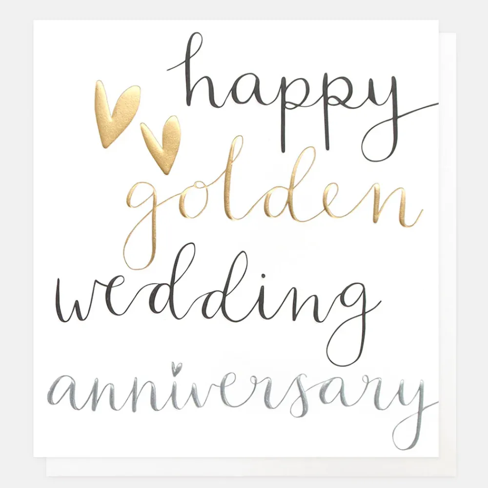 Golden Wedding Anniversary Card>Caroline Gardner New