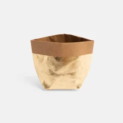 Gold/Kraft Outline Hearts Paper Storage Pots Set of 2><noscript><img width=