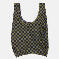 Green & Navy Check Shopper Bag>Caroline Gardner Hot