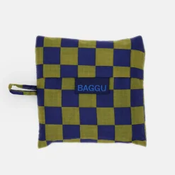 Green & Navy Check Shopper Bag>Caroline Gardner Hot