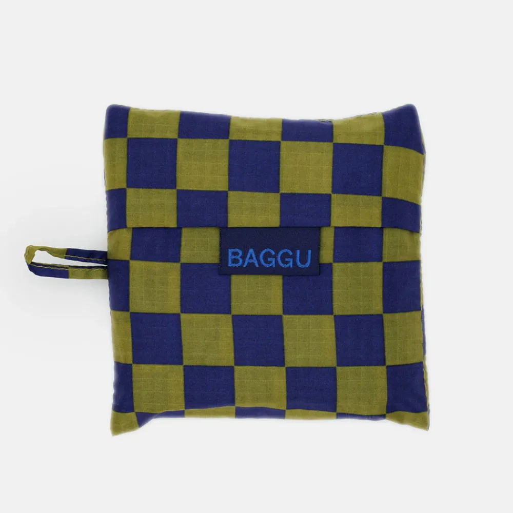 Green & Navy Check Shopper Bag>Caroline Gardner Hot