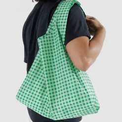 Green Gingham Shopper Bag><noscript><img width=