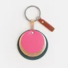 Green/Pink Spot Keyring>Caroline Gardner Best