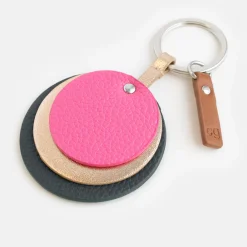 Green/Pink Spot Keyring>Caroline Gardner Best