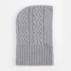 Grey Pure Cashmere Balaclava Hood>Caroline Gardner Best