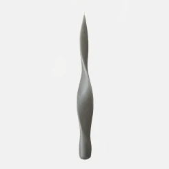 Grey Ribbon Twist Dinner Candle>Caroline Gardner Cheap
