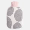 Grey Spot Merino Hot Water Bottle>Caroline Gardner Clearance