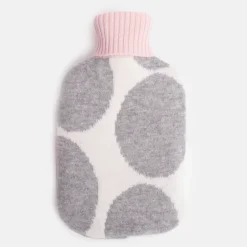 Grey Spot Merino Hot Water Bottle>Caroline Gardner Clearance