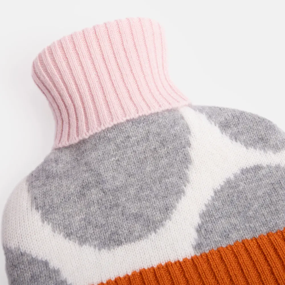 Grey Spot Merino Hot Water Bottle>Caroline Gardner Clearance