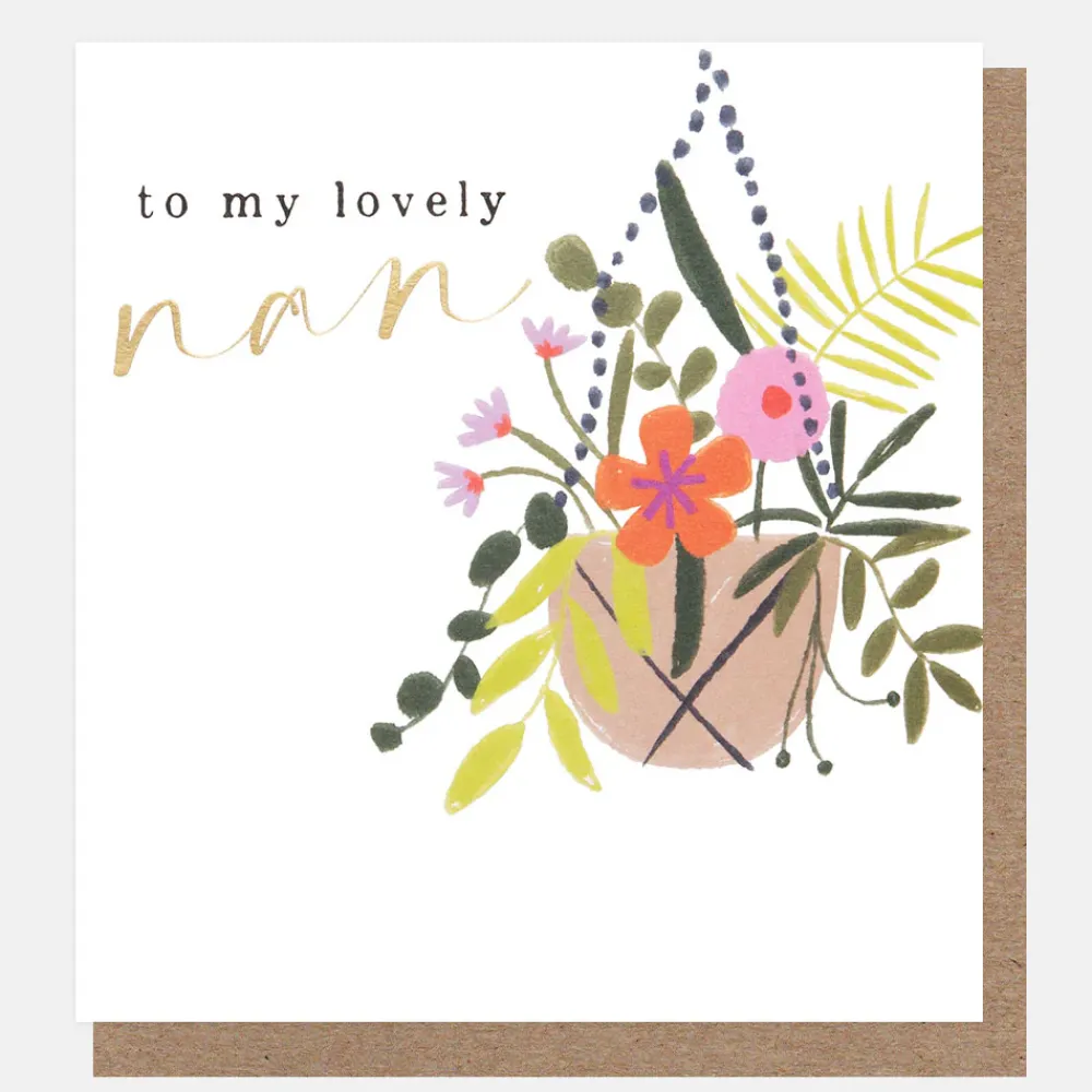 Hanging Basket Birthday Card For Nan>Caroline Gardner Cheap