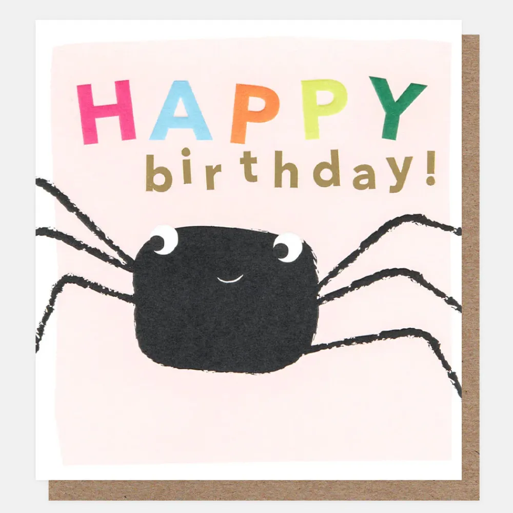 Happy Birthday Spider Birthday Card>Caroline Gardner Online