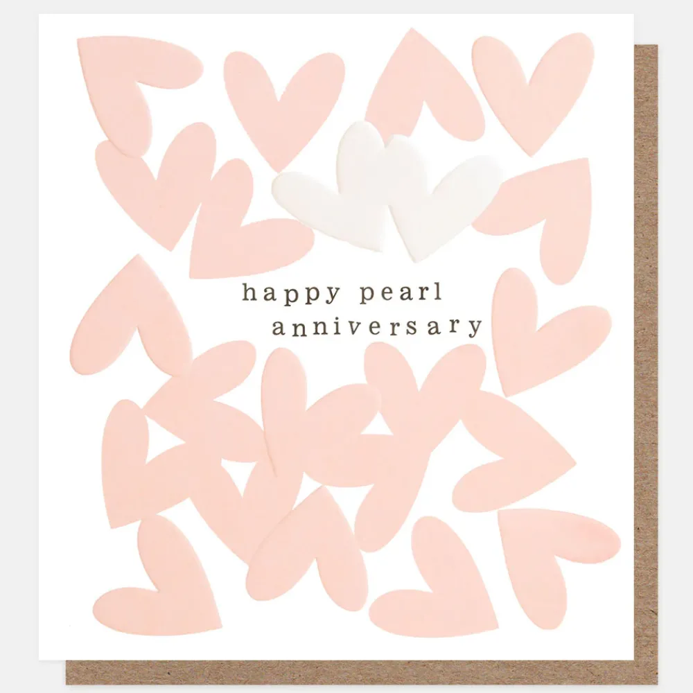 Happy Pearl Anniversary Hearts Card>Caroline Gardner Best