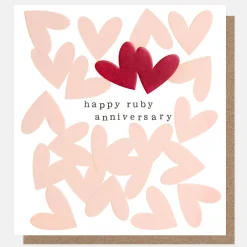 Happy Ruby Anniversary Hearts Card>Caroline Gardner Cheap
