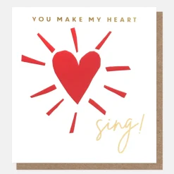 Heart You Make My Heart Sing Card>Caroline Gardner Sale