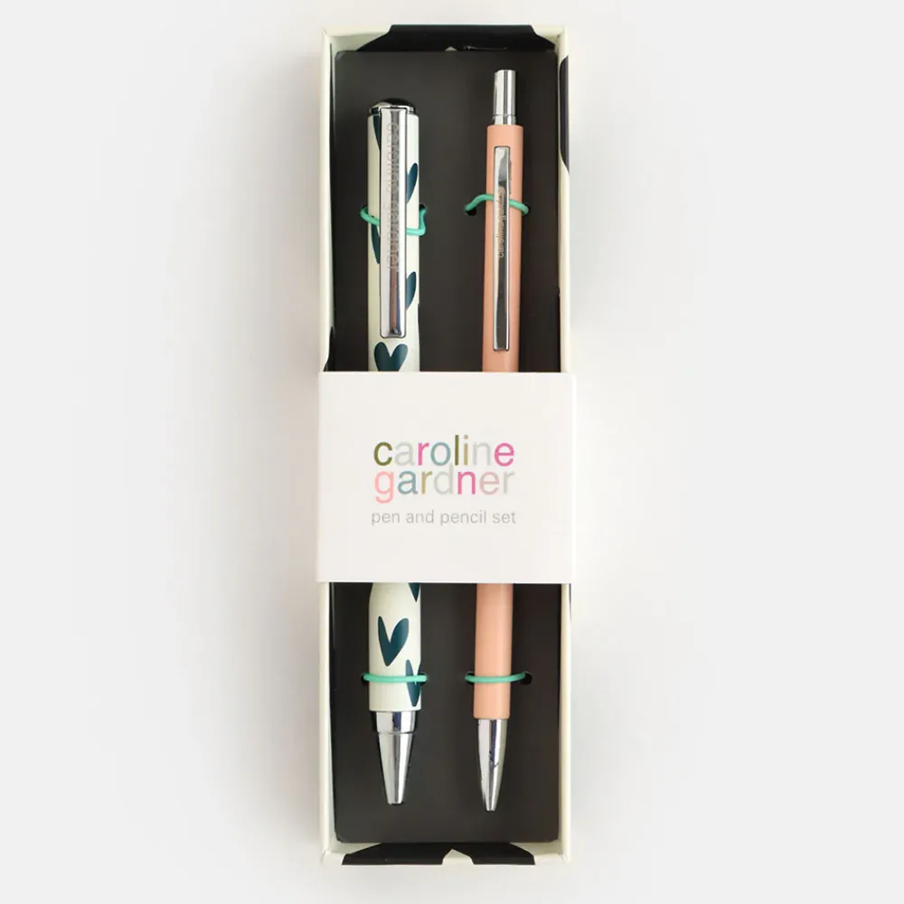 Hearts/Pink Pen & Pencil Set Of 2>Caroline Gardner Fashion