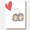Hedgehogs & Heart Anniversary Card>Caroline Gardner Sale
