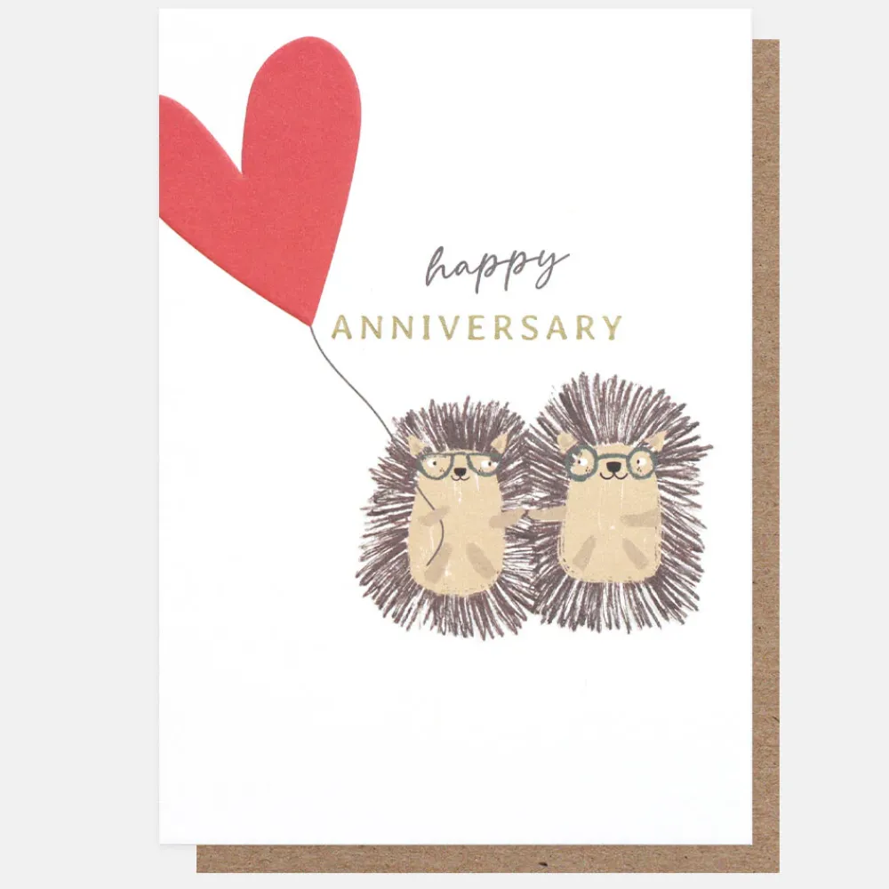 Hedgehogs & Heart Anniversary Card>Caroline Gardner Sale
