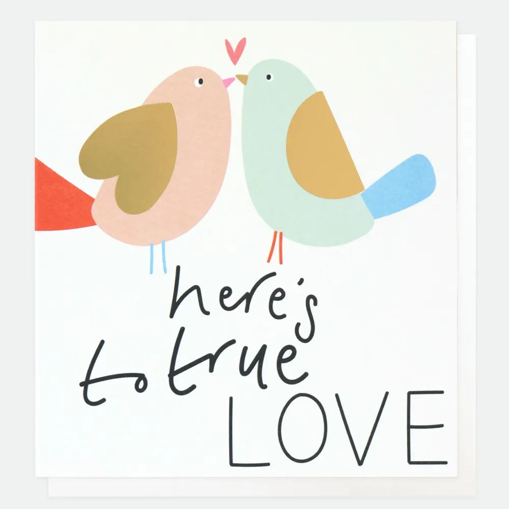 Here’s To True Love Birds Card>Caroline Gardner Sale