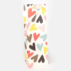 Jumbled Hearts Bottle Gift Bag>Caroline Gardner Clearance